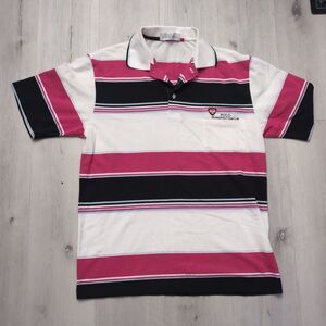 Polo US Polo Open Team Club -50- Shirt Mens Large MultiColor Striped Pocket Polo